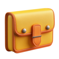Minimal Cartoon-Style 3D Wallet Icon for Financial Apps and Websites, isolated on transparent background, Format png