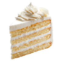 Delicious White Cake Isolated on a White Background for Baking and Dessert Promotions, isolated on transparent background, Format png