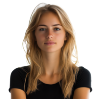 Portrait of a Woman Isolated on a White Background for Advertising and Marketing Use, isolated on transparent background, Format png