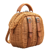 Colorful Cartoon Style Woven Backpack Icon for Fun Illustrations and Designs, isolated on transparent background, Format png