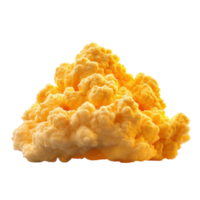 Yellow Clouds Isolated on a White Background for Creative Design Use, isolated on transparent background, Format png