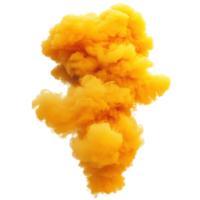 Isolated Yellow Smoke on White Background for Creative Projects and Designs, isolated on transparent background, Format png