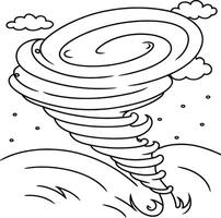 The Eye of the Cyclone Coloring Page vector