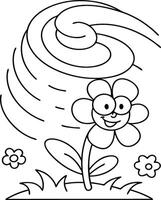 Stormy Tornado Artwork for Coloring and Relaxation vector