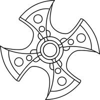 Powerful Cyclone in the Sky Coloring Page vector