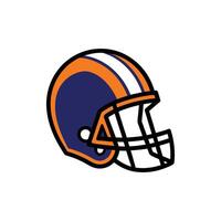 High-Impact Design of an American Football Helmet on White Background vector