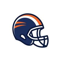 High-Resolution Graphic of an American Football Helmet on White Background vector