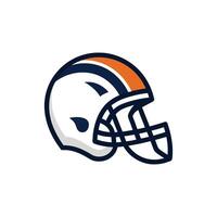 Stylized Football Helmet Illustration for Sports Projects on White Background vector
