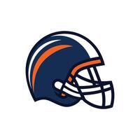 Minimalist Design of an American Football Helmet on White Background vector