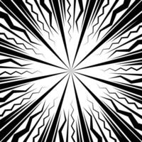 Abstract radial lines square monochrome background vector