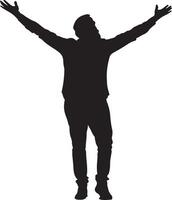 Standing Men Silhouettes Versatile Designs for Diverse Projects vector