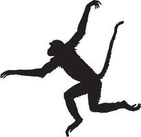 Monkey Silhouette Playful Designs for Crafts and Graphics vector