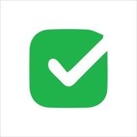 check mark icon. Approval check icon isolated, set quality sign, green tick vector