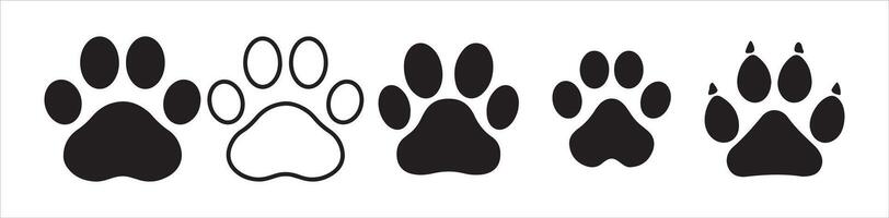 Paw icon illustration. paw print sign and symbol. vector