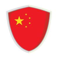 China national flag shield Badge element vector