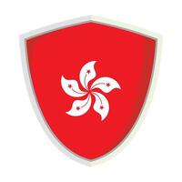 Hongkong national flag shield Badge element vector