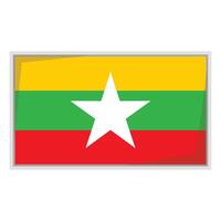Myanmar national flag shield Badge emblem vector