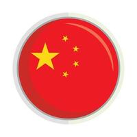 China national flag Badge element vector