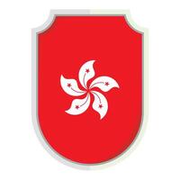 Hongkong flag shield Badge element vector