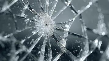 Delicate shards of glass create a mesmerizing pattern under soft lighting photo