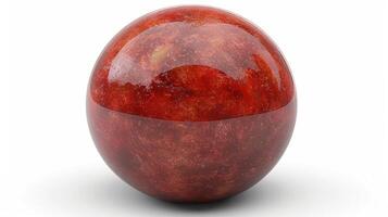 Translucent red sphere glows softly, captivating every observer with its beauty photo