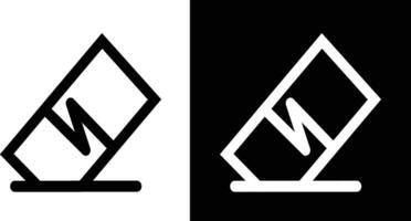 Minimalist Black and White Icon with Creative Geometric Symbol Design vector