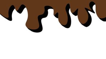 Abstract Illustration of Brown Fluid Dripping On a White Background vector