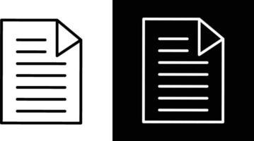 Minimalistic Icon of Document Pages in Contrasting Black and White Styles vector