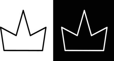Minimalist Black and White Crown Icon with Geometric Design Elements vector