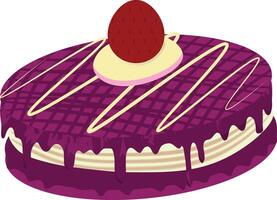 Macaron with strawberry on top vector