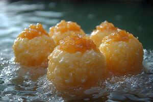 Gourmet Tapioca Pearls in Syrup - Culinary Delight for Food Photography and Menu Design photo