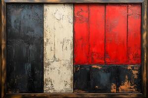 Abstract Textured Canvas with Bold Colors and Geometric Design photo