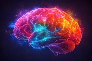Vibrant Cosmic Brain Exploring Creativity, Intelligence, and Neural Innovation for Digital Design photo