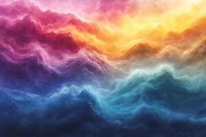 Surreal Colorful Sky with Abstract Cloudscape for Artistic Design and Visual Inspiration photo