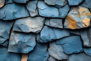 Abstract Blue Slate Rock Texture for Creative Design and Background Use photo