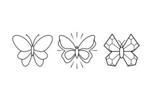 Set of butterfly vectorart design vector