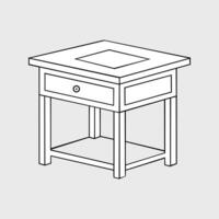 Table Silhouette Art Design vector