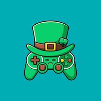 St. Patrick's Day Game Controller Design vector