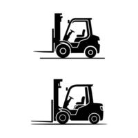 Silhouette of a forklift, perfect for Construction company. vector