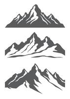 Hand draw landscape with mountain outline set sketch design. vector