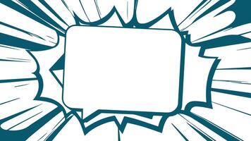A speech bubble with vintage comic background. vector