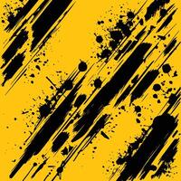 Yellow and Black Grunge Art Background vector