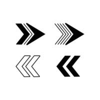 Arrow icon design. Arrow icon illustration. Black arrow icon isolated on a white background. vector