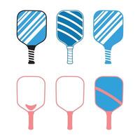pickleball rackets set illustration art vector