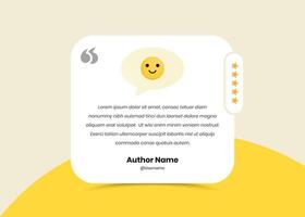 Minimalist Modern Client Testimonial and Feedback Social Media Post Template Design vector
