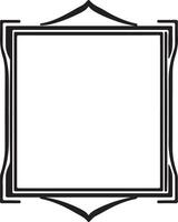 A black and white square frame with a white border vector
