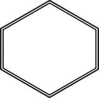 Hexagon - a shape with a hexagon shape vector