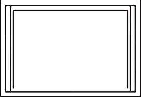A black and white square frame with a white border vector