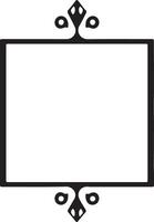 A black and white square frame with a decorative design vector