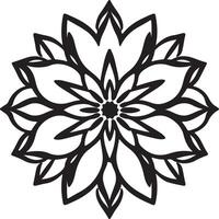 A flower design in black and white vector